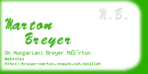 marton breyer business card